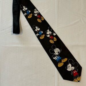 Disney Black Tie with Mickey Mouse Design